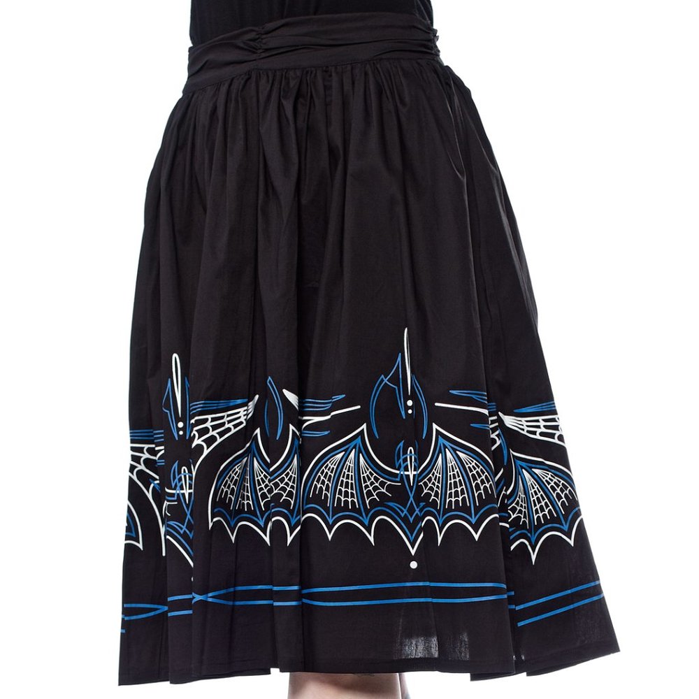 Batty Pinstripe Circle Swing Skirt Halloween NWT - Picture 4 of 5